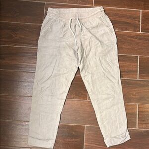 Athleta size 2 grey linen joggers